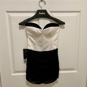 NWT bebe Strapless Corset Mini Dress